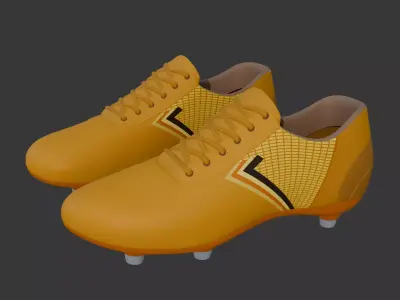Generic Football Soccer Cleats Shoes -- Optimized for Animation Low-poly 3D model