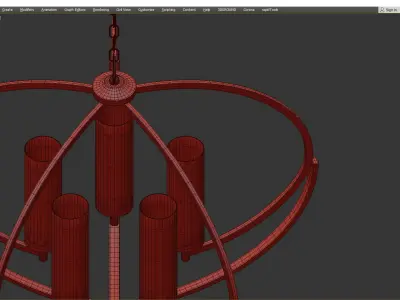 Luxury Mediterranean Chandelier Low-poly 3D model