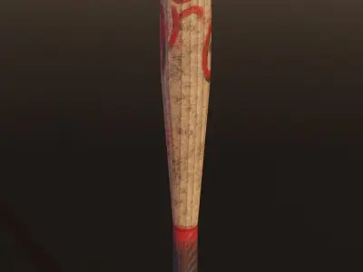 Baseball bat pbr game ready Low-poly 3D model