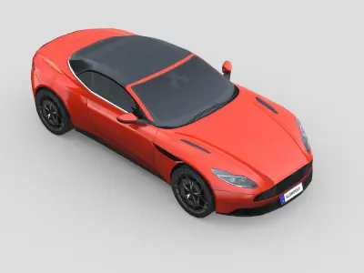 Aston Martin DB11 Volante 2019 Low-poly 3D model