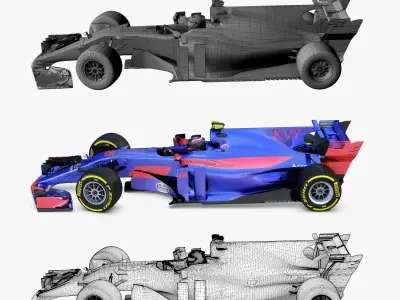 Toro Rosso STR12 Low-poly 3D model