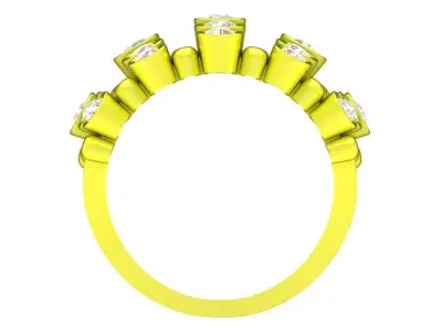 Luxury Multi Bezel Cluster Ring 3D Jewelry Model 4506 3D print model