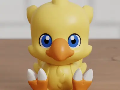 Chocobo Chibi 2 Models Final Fantasy 3D print model