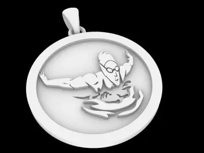 pendant swimmer 3D print model