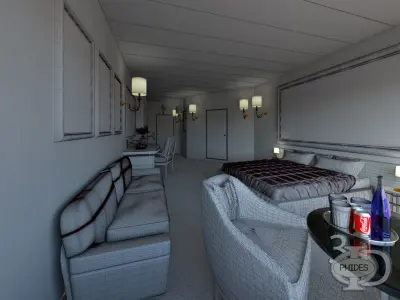 Ship cabin 3D model