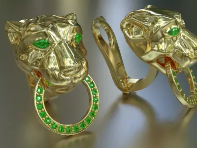 Earring Panthera 3D print model