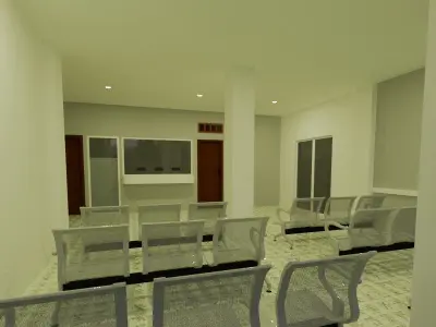 the hospital clinic design interior 3D print model