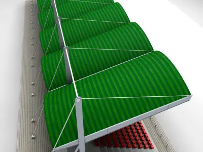 Stadium Seating Tribune Pack 3D model
