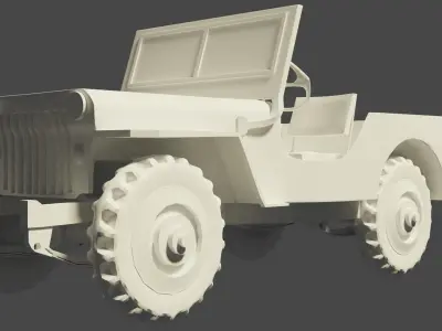 Classic War Jeep  3D model