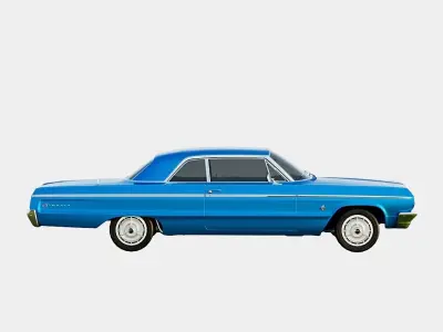 Chevrolet Impala SS 1964 2door Sedan Low-poly 3D model