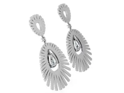 Pear Shaped Luxury Earrings 3713 3D print model