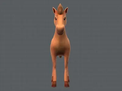 Horse V01 Low-poly 3D model