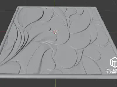 modern panel wall decor set wall relief mural CNC 135 3D model