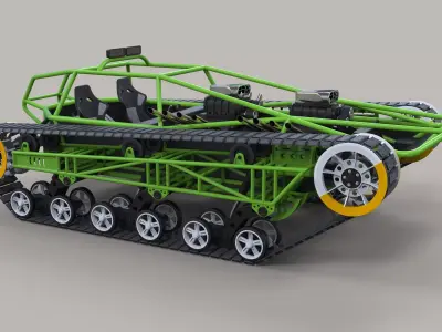 Concept tracked vehicle 3D model