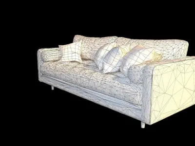 Article Sven Sofa Lowpoly model Low-poly 3D model