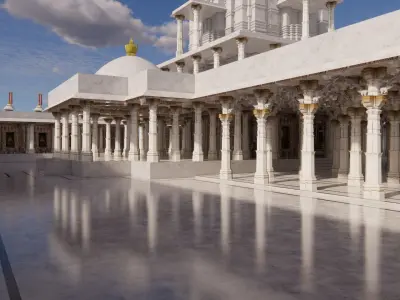 Delwara Jain Indian Temple 3D model 3D model