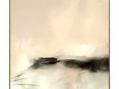 Plaster two square photo frames 61 Low-poly 3D model