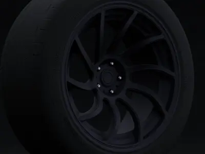 Artisa Night Aftermarket Wheel Low-poly 3D model