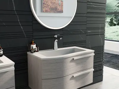 Bathroom furniture set 06 3D model