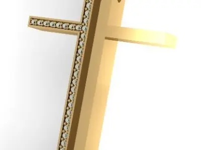 Cross with stones Printing Model Free 3D print model