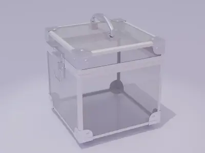 Cosmetic storage box Low-poly 3D model