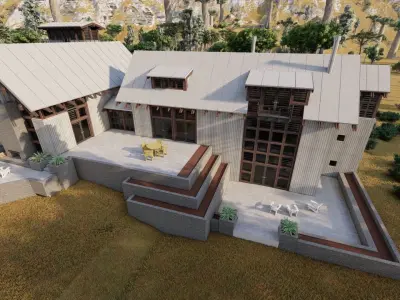 Casa Scene- king villa-modern house 3D model