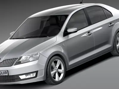 Skoda Rapid 2013 3D model