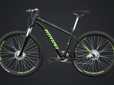 Mountain Bike Low-poly 3D model