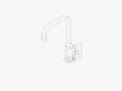 Sink Mixer - Luxury - Bold Low-poly 3D model