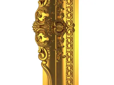 carved frame 3D model 8