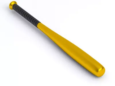 Baseball Bat Gold 3D model