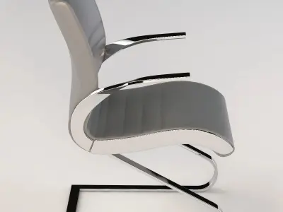Luxy Synchrony Cantilever Upholstered Chair By Stefano Getzel 3D model