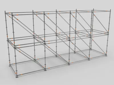 Scaffold Layher Module Low-poly 3D model