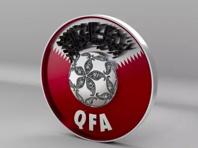 Qatar National Soccer Team Logo 3D model