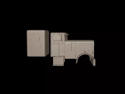 Peterbilt 351 1957 SLEEPER TRUCK 3D PRINT MODEL 3D print model