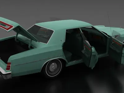 LTD 4dr 1975 Low-poly 3D model