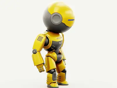 DROID NINO C-2  Rigged for Unreal Engine - Unity - MIXAMO  3D model