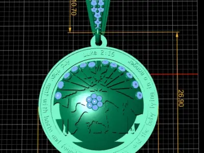 LUCK 2016 COIN PENDANT 3D PRINTABLE MODEL  3D print model