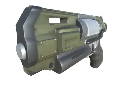 44-dartgun-auto-gun model 3d game ready model Low-poly 3D model Low-poly 3D model