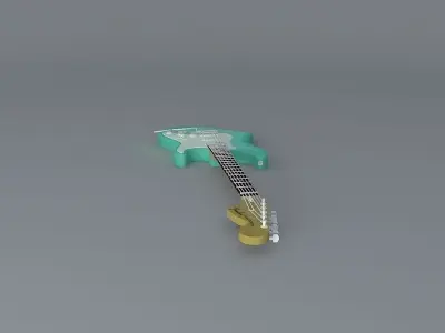 70s greenburst Fender stratocasterguitar Free 3D model