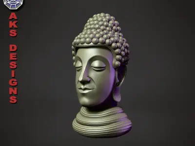 Gautam Buddha v1 Bas relief for wall decoration 3D print model