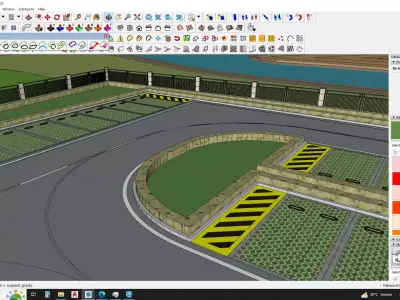 Modern Parking Lot - High-Quality 3D Model 3D model
