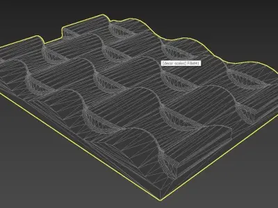Gypsum decorative 3D panels Scales Free 3D print model