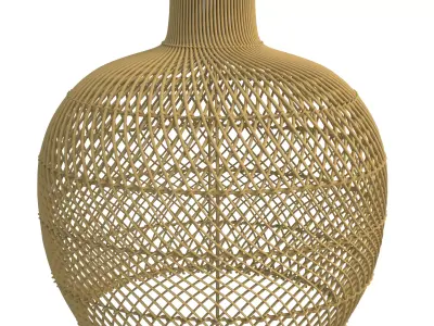 Eco-friendly  Decoration Handmade bamboo lamp shape 3D model