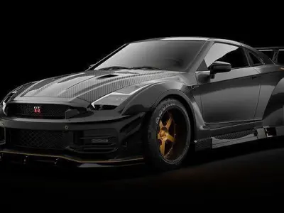 nissan GTR Low-poly 3D model get