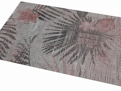 Tropical Fiery Carpets  Textures and material close up 3D model