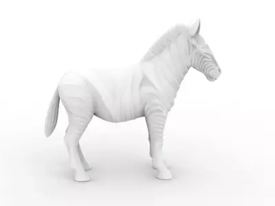 Zebra Sculpted 3D Printable 3D print model