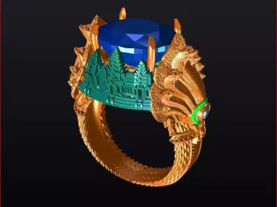 Angkor ring OF Cambodia  Ring Man free Ring Man Free low-poly 3D model