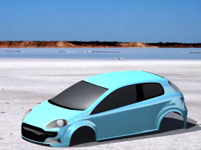 Fiat Punto Evo body replica Free 3D model
