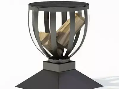 Metallic Garden Grill 3D model